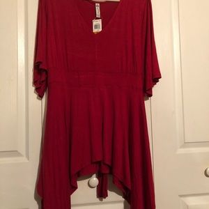 American Rag Plus Size Flowy tie back empire waist